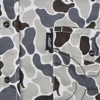 Hooey Men's Sol S/S Western Pearl Snap Shirt in Grey Critter Camo