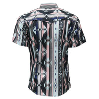 Hooey Men's Sol S/S Western Pearl Snap Shirt in Pink/Aztec