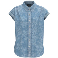 Hooey Women's Darlin' S/S Chambray Snap Shirt in Denim/Floral