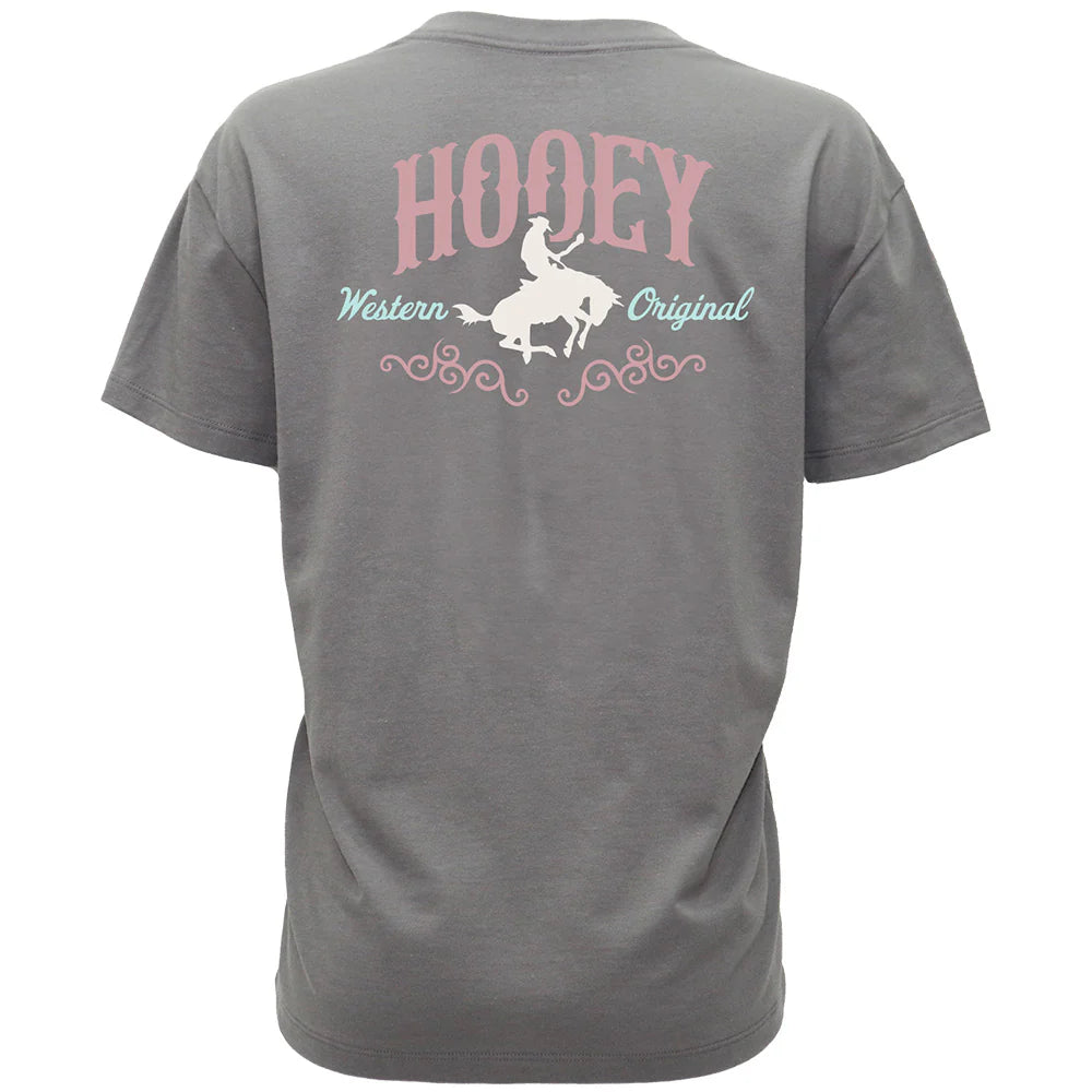 Hooey Girl's Salado Graphic T-Shirt in Dark Grey