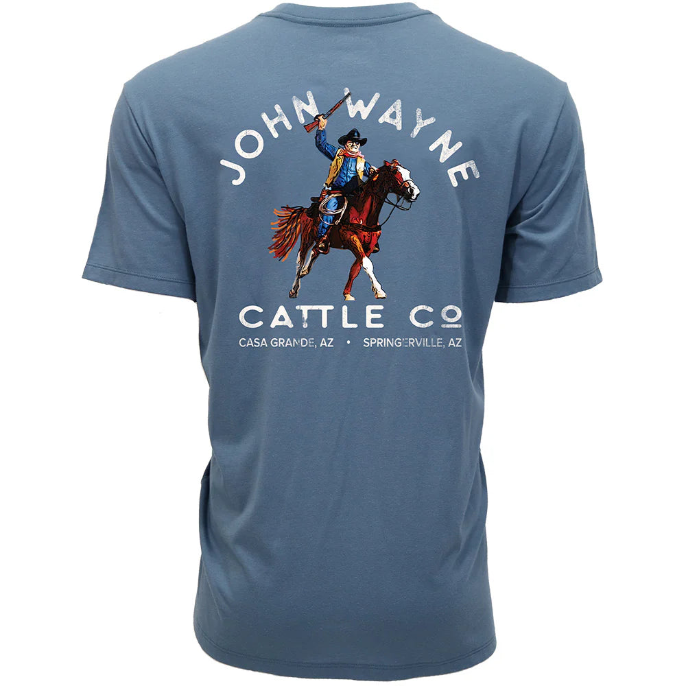 Hooey Men's John Wayne Graphic Tee in Dark Denim