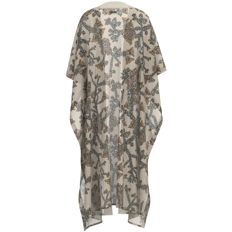 Hooey Women's Kimono in Cream/Grey Print