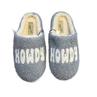 Blazin' Roxx Women's Howdy Slide Slippers in Dusty Blue