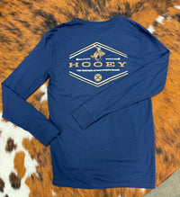 Hooey Men's Rocks Long Sleeve Tee in Maritime Navy