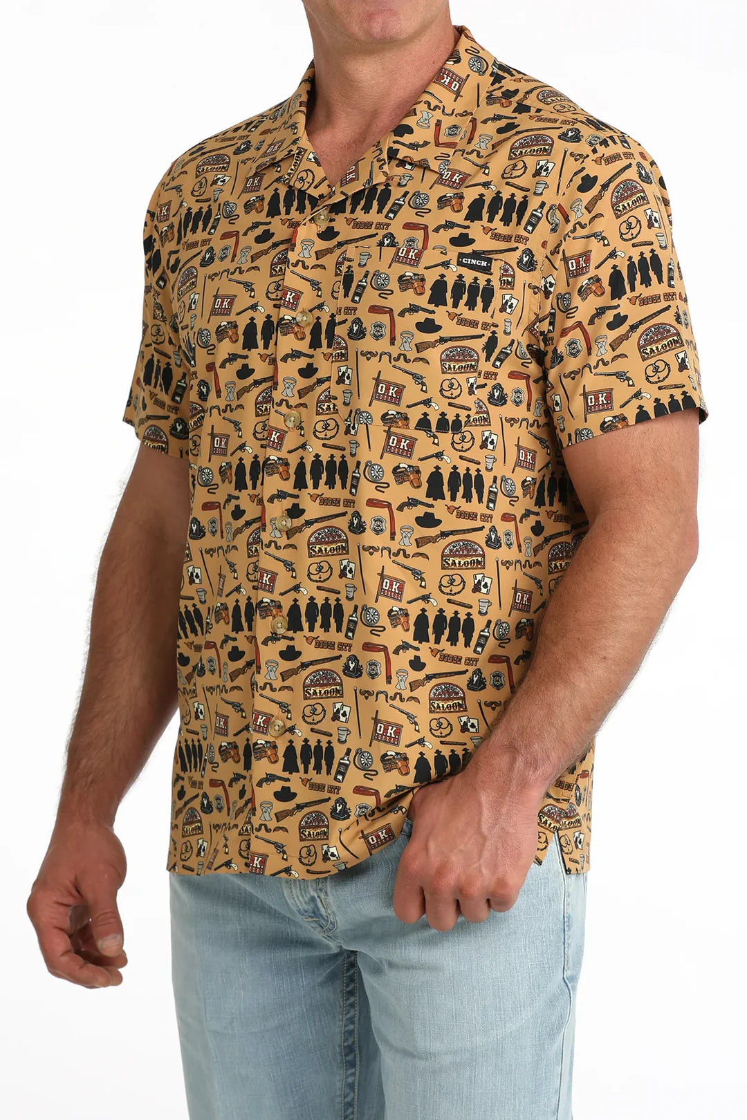 Cinch Men's Dodge City Arizona Short Sleeve Camp Shirt