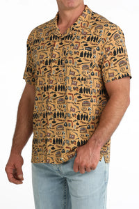 Cinch Men's Dodge City Arizona Short Sleeve Camp Shirt