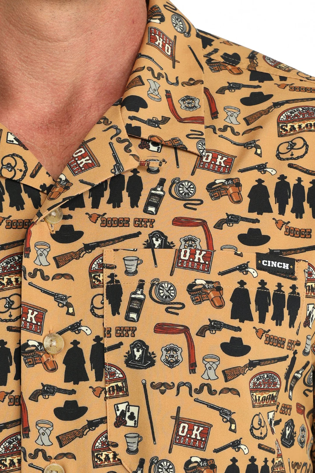 Cinch Men's Dodge City Arizona Short Sleeve Camp Shirt