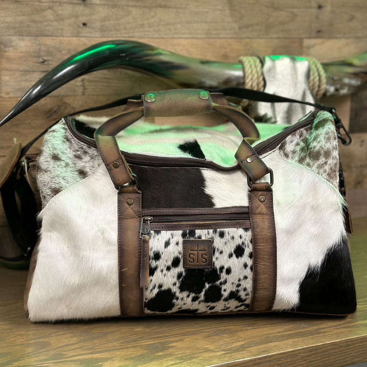 STS Ranchwear Cowhide Small Duffle Bag