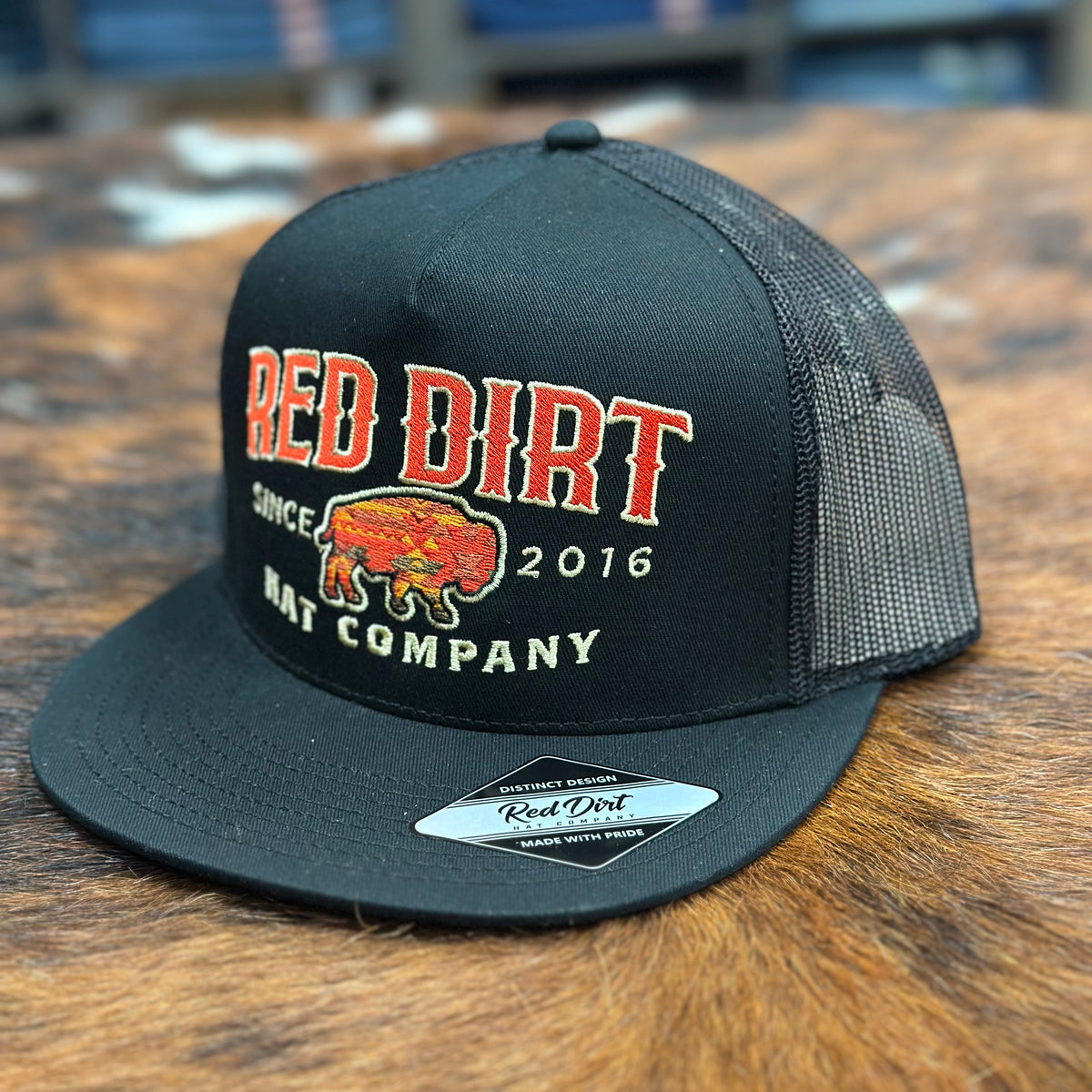 Red Dirt Hat Co. "Sunset Buffalo" Hat in Black