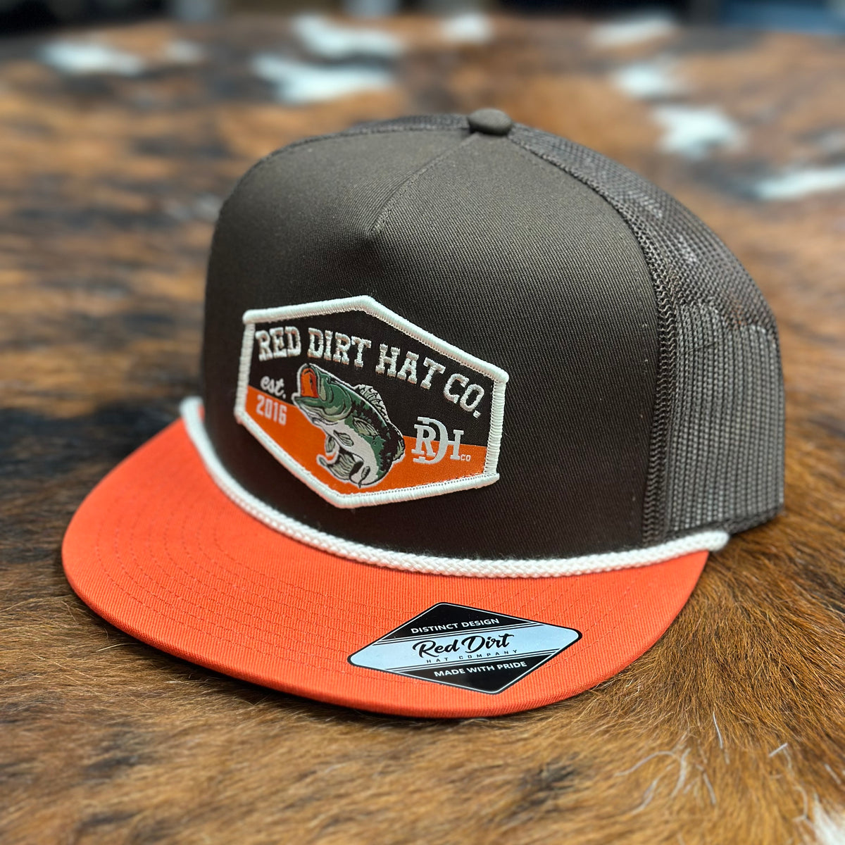 Red Dirt Hat Co. "Brown Bass" Rope Hat in Orange & Brown