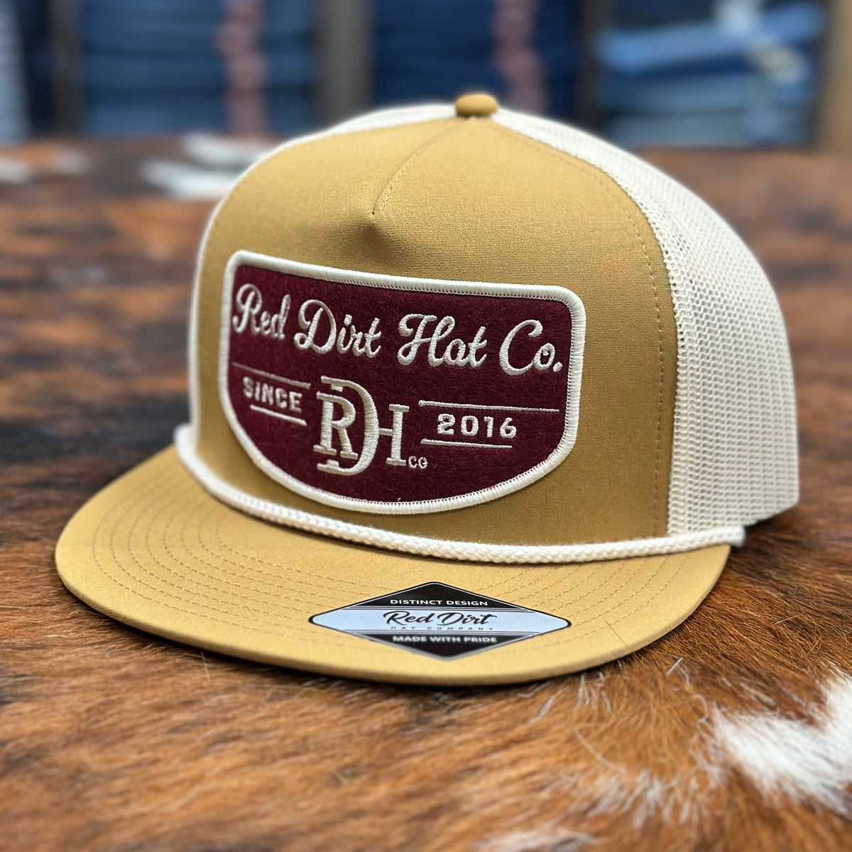 Red Dirt Hat Co. "Dawn" Rope Hat in Brown & Putty