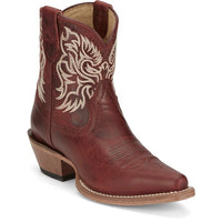 Justin Women's Isabella Western Bootie in Ruby Red