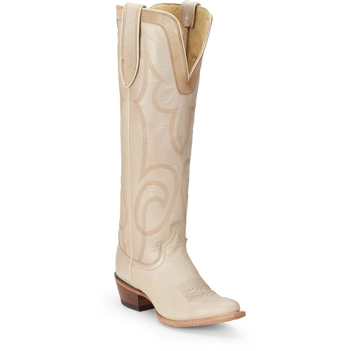 Justin Women's Verlie 17" Western Boot in Vanilla