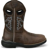 Justin Men's Apprentice 11" Square Toe Nano Composite Work Boot in Brown Water Buffalo