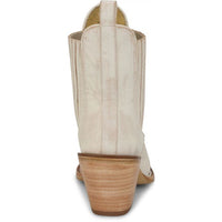 Justin Women's Hart 6" Snip Toe Leather Bootie in Vintage Ivory