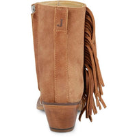 Justin Women's Bev Snip Toe Suede Bootie in Brown