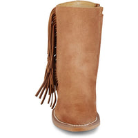 Justin Women's Bev Snip Toe Suede Bootie in Brown