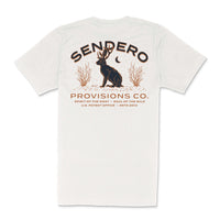 Sendero Provisions Co. Men's "Jackalope" Graphic Pocket Tee in Vintage White