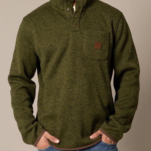 Kimes Ranch Men's Julian Pullover in Army Green