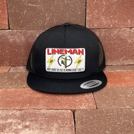 Cactus Alley Hat Co "Lineman" Trucker Cap in Black