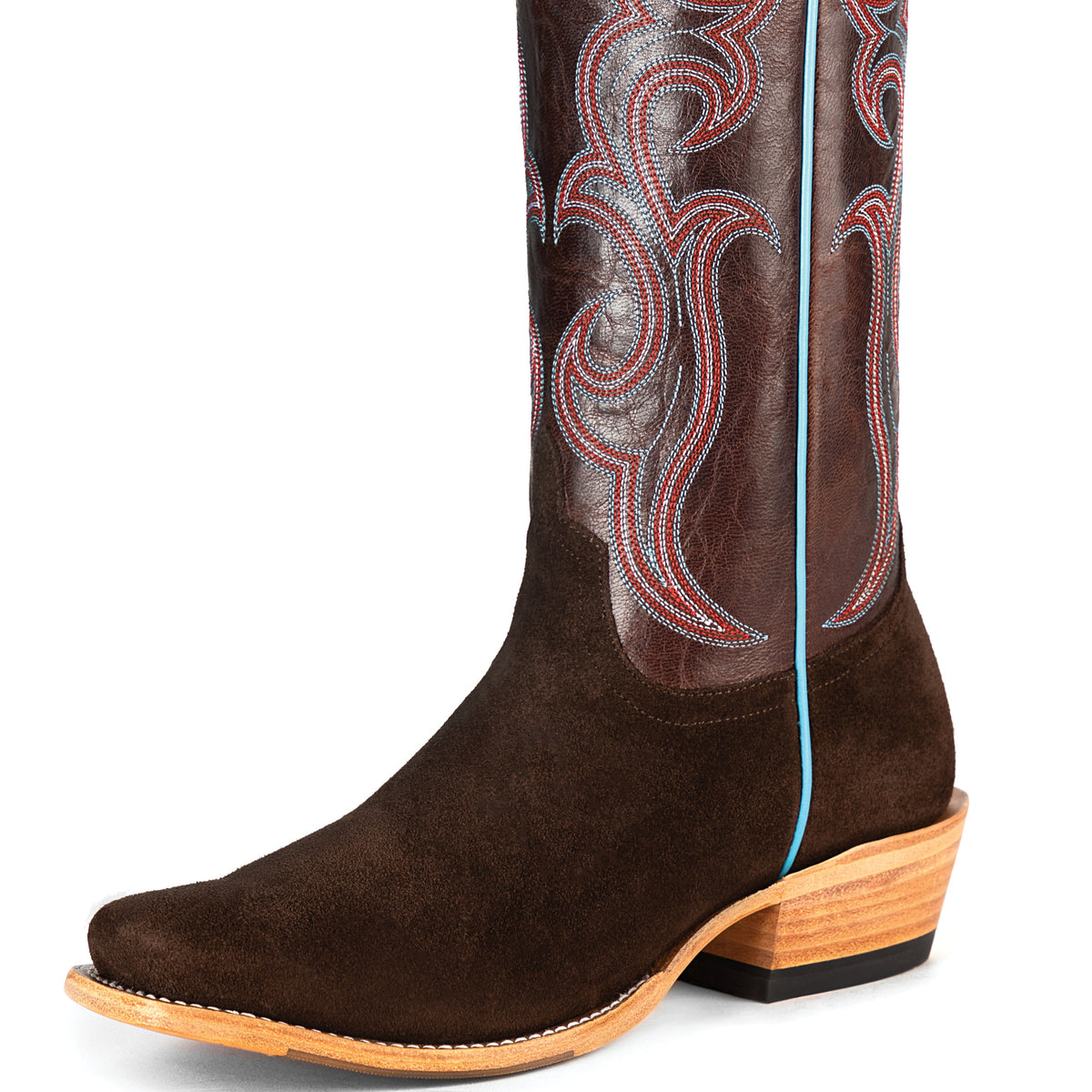 Macie Bean Women's Top Hand Chocolate Suede Western Boot