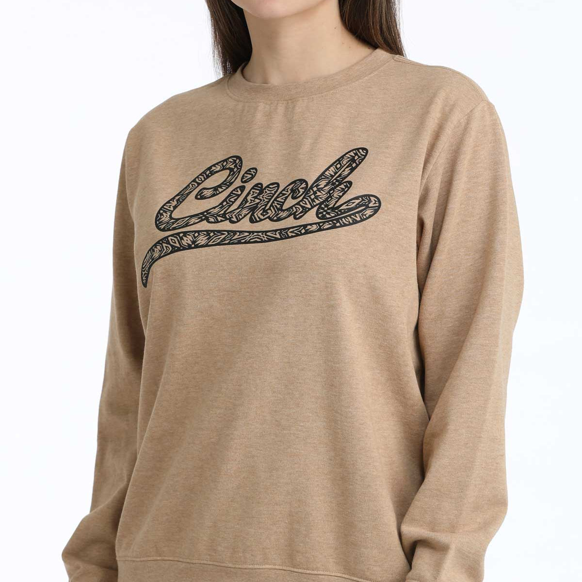 Cinch Women's Logo Fleece Sweatshirt in Brown