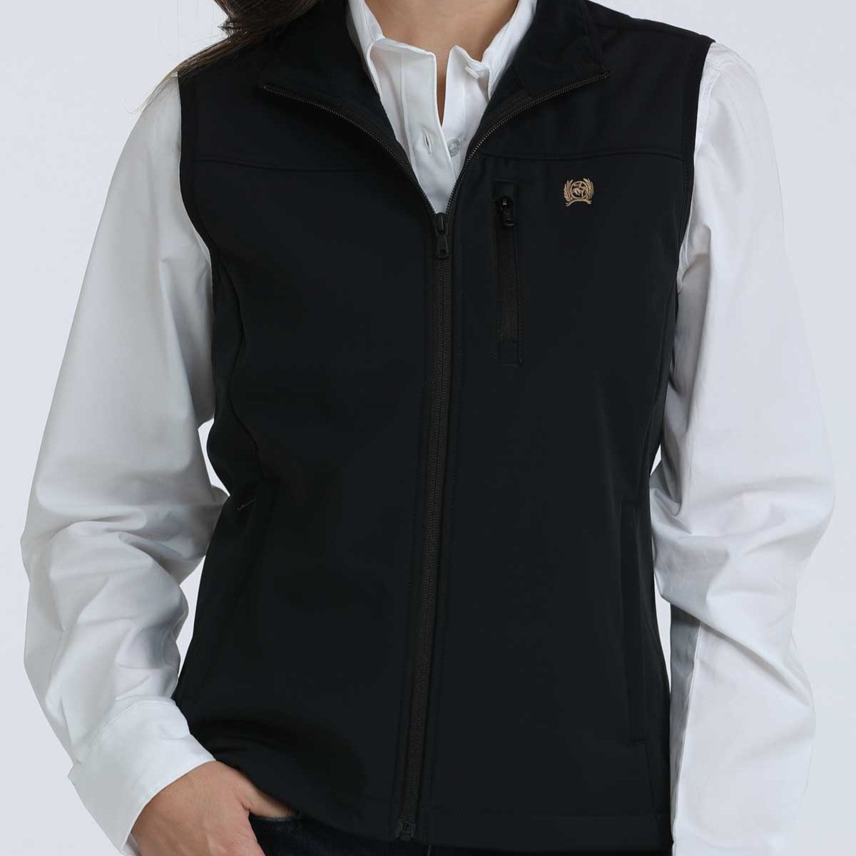 Cinch Women's Logo Bonded Vest in Black