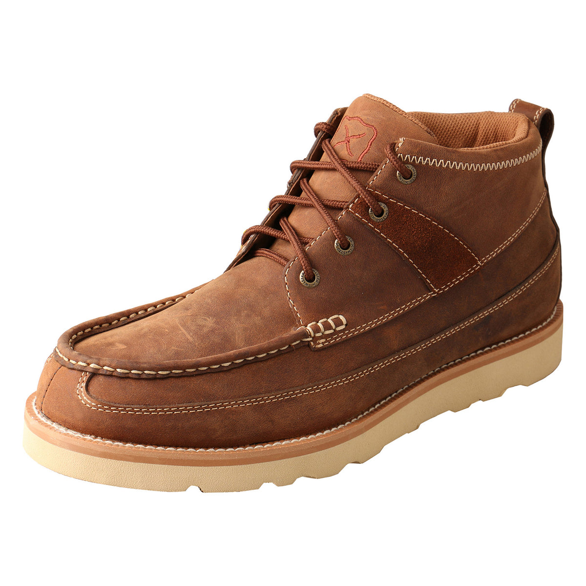 Twisted X Men's 4" Wedge Sole Boot in Oiled Saddle