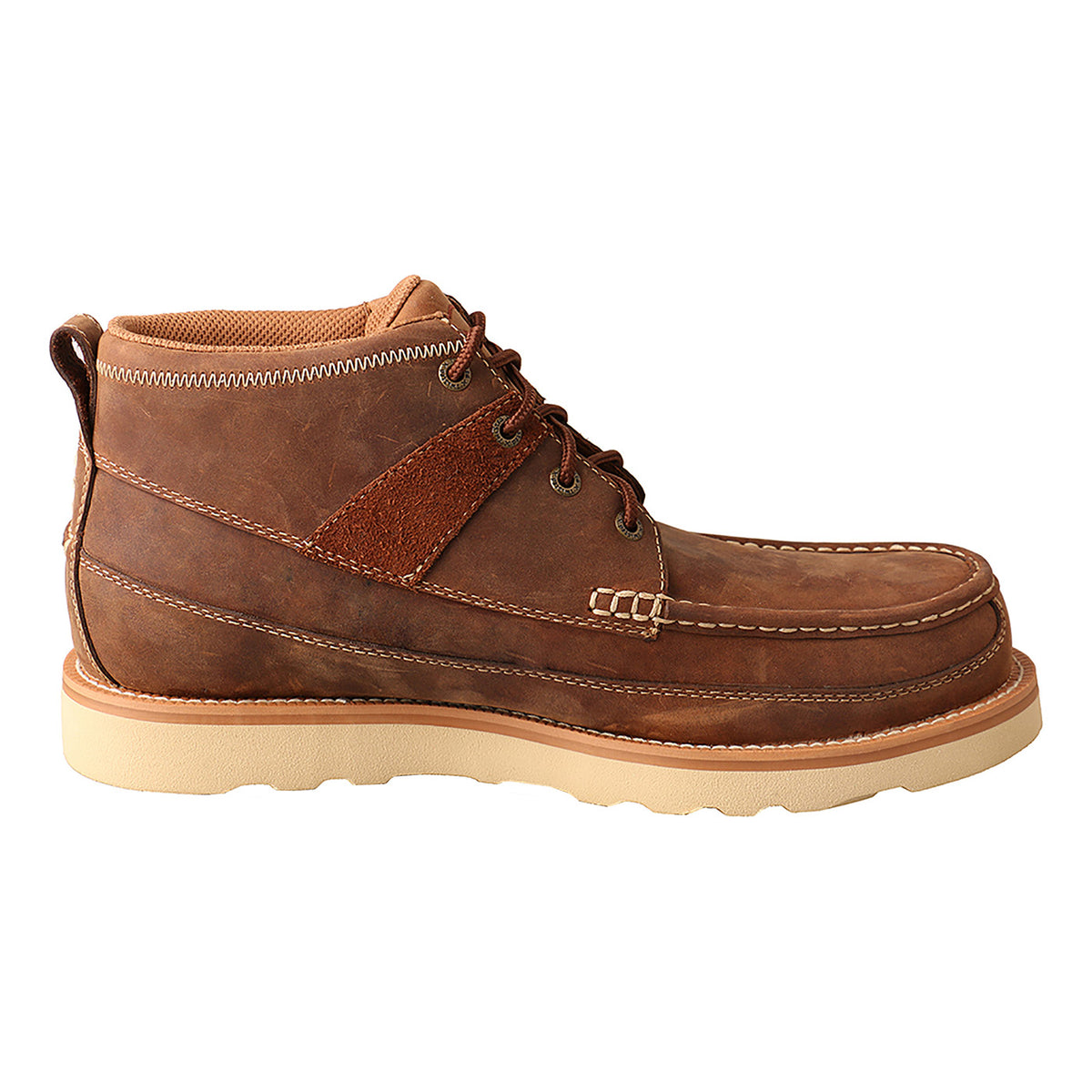 Twisted X Men's 4" Wedge Sole Boot in Oiled Saddle