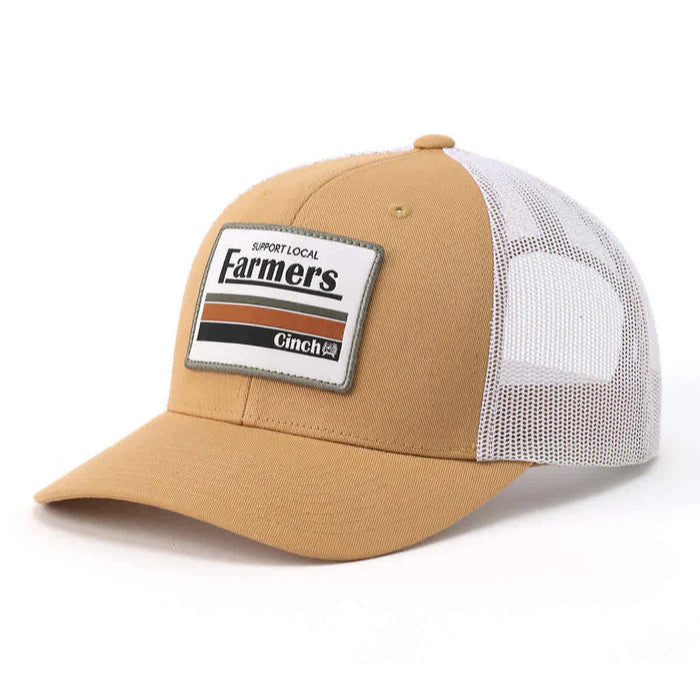 Cinch Men's "Support Local Farmers" Patch Trucker Cap in Brown