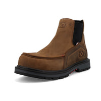Twisted X Men's 6" Safety Toe Chelsea Boot in Brown & Black