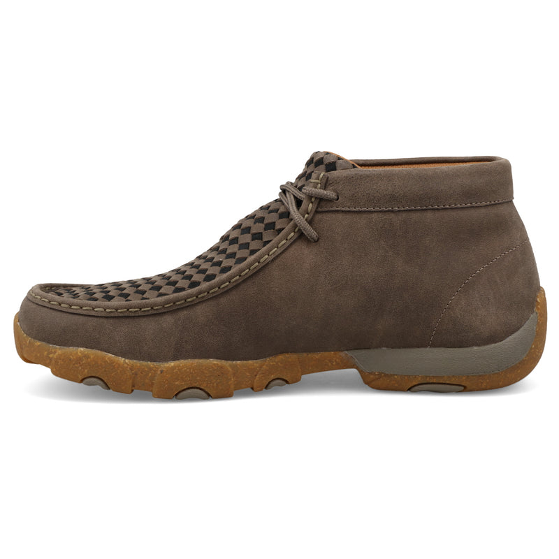 Twisted X Men's Chukka Driving Moc in Taupe Grey & Black