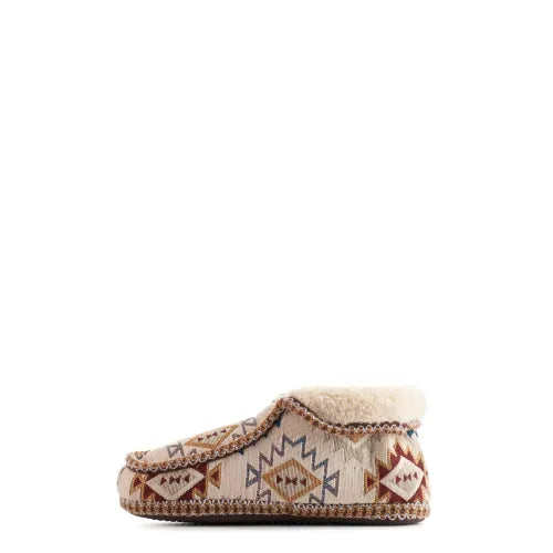 Blazin Roxx Women's Nora Ankle Boot Slippers in Aztec Cream