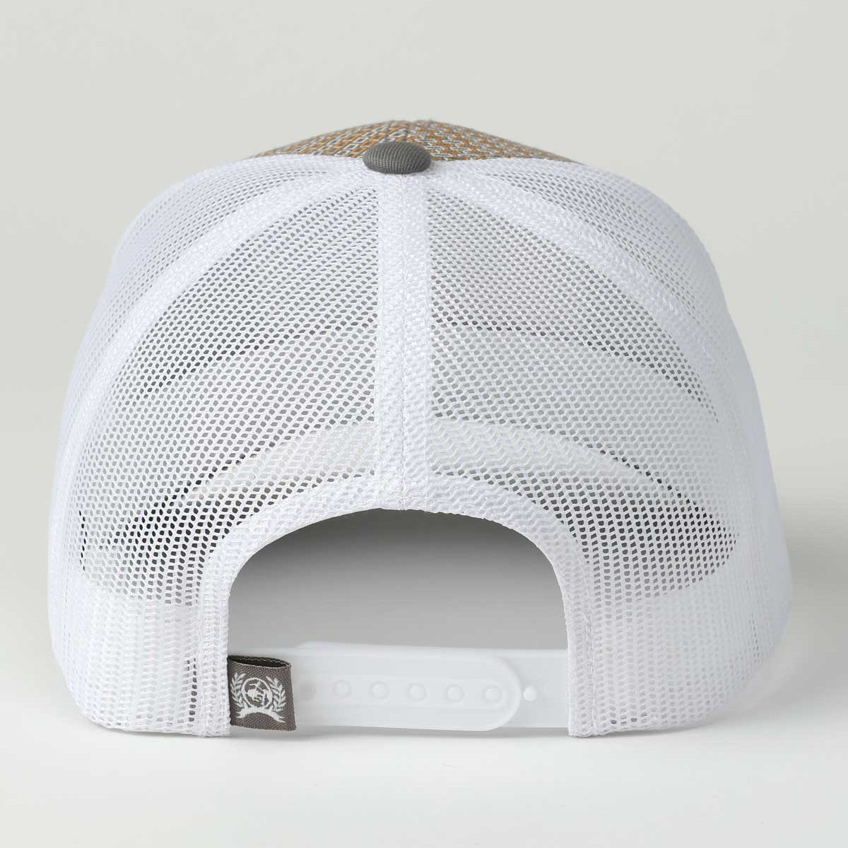 Cinch Women's Patch Logo Trucker Cap in Gray & White