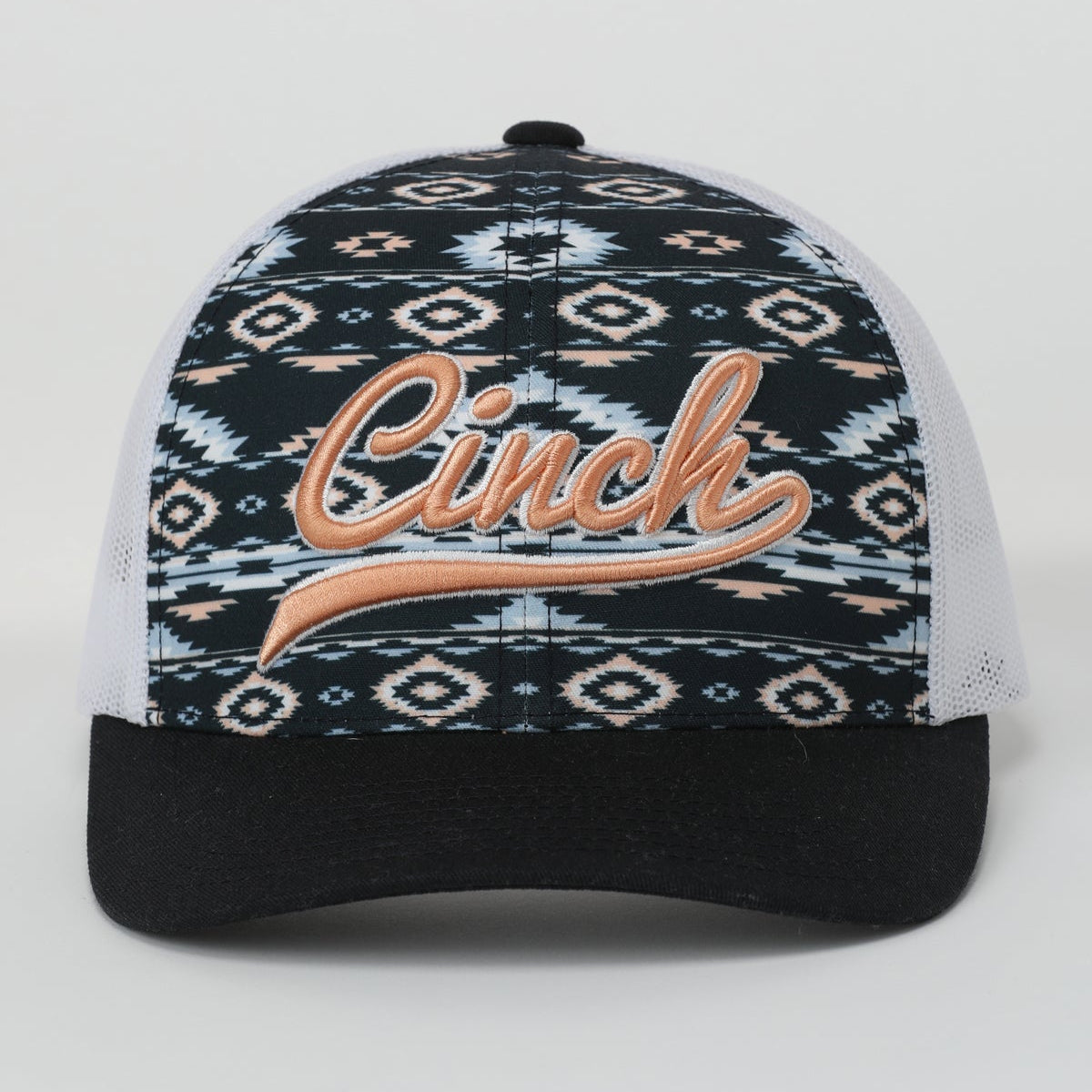 Cinch Women's Aztec Print Trucker Cap in Navy