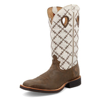 Twisted X Men's 14" Ruff Stock Boot in Bomber & White