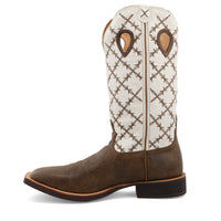 Twisted X Men's 14" Ruff Stock Boot in Bomber & White