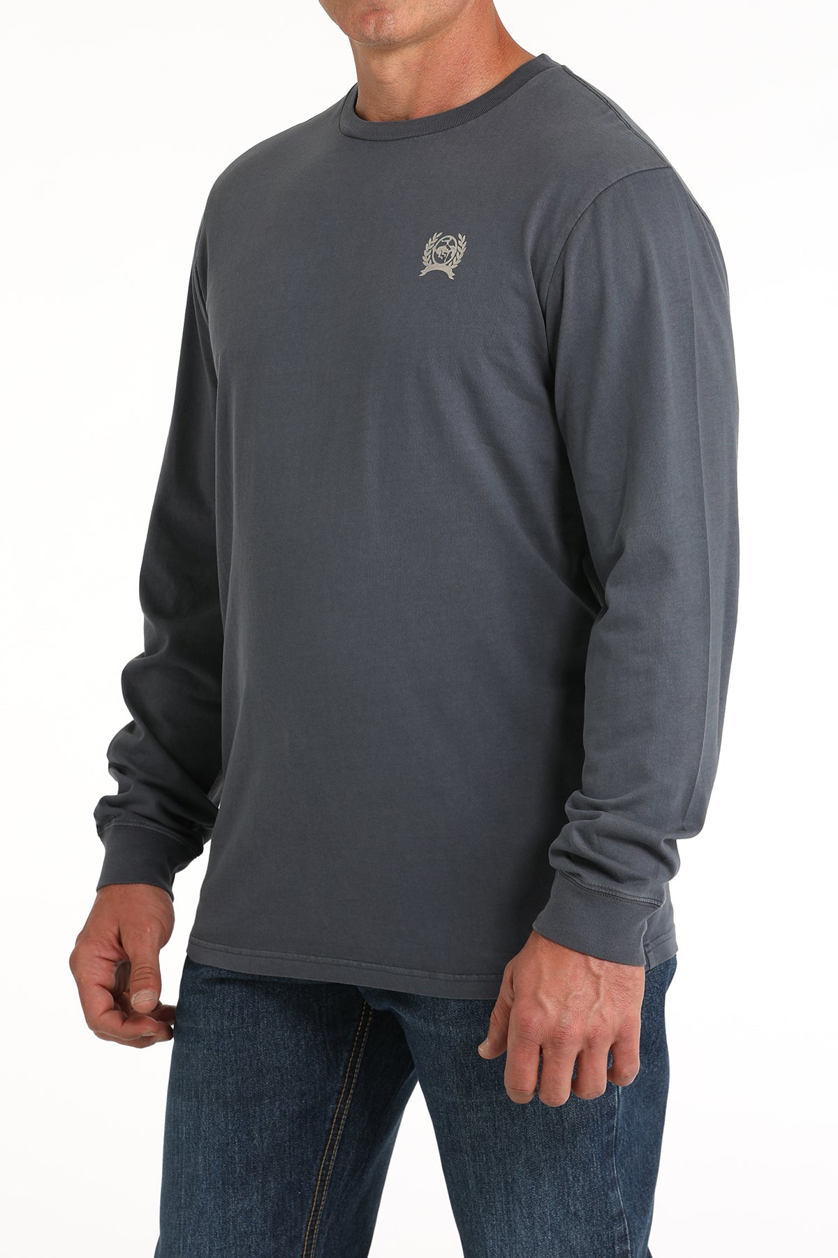 Cinch Men's American Denim Co. Long Sleeve T-Shirt in Blue