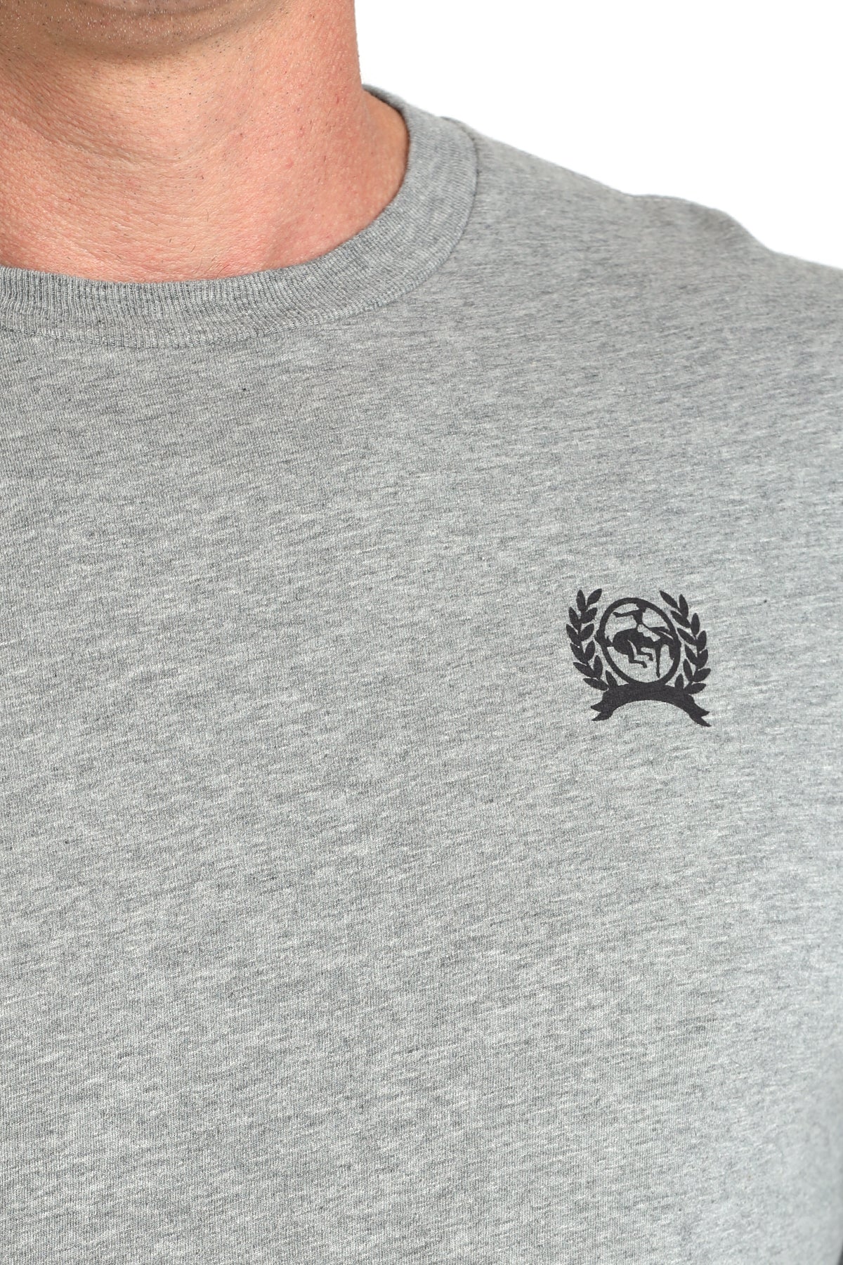 Cinch Men's L/S That Dog'll Hunt Graphic Logo T-Shirt in Grey