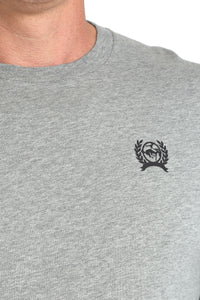 Cinch Men's L/S That Dog'll Hunt Graphic Logo T-Shirt in Grey