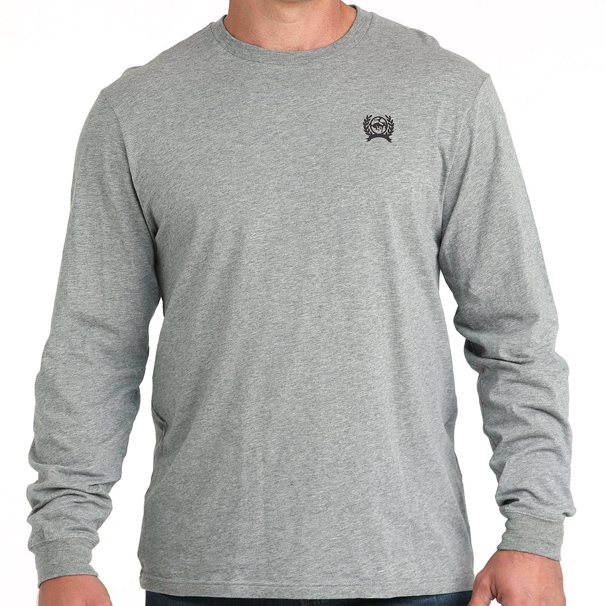 Cinch Men's L/S That Dog'll Hunt Graphic Logo T-Shirt in Grey