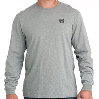 Cinch Men's L/S That Dog'll Hunt Graphic Logo T-Shirt in Grey