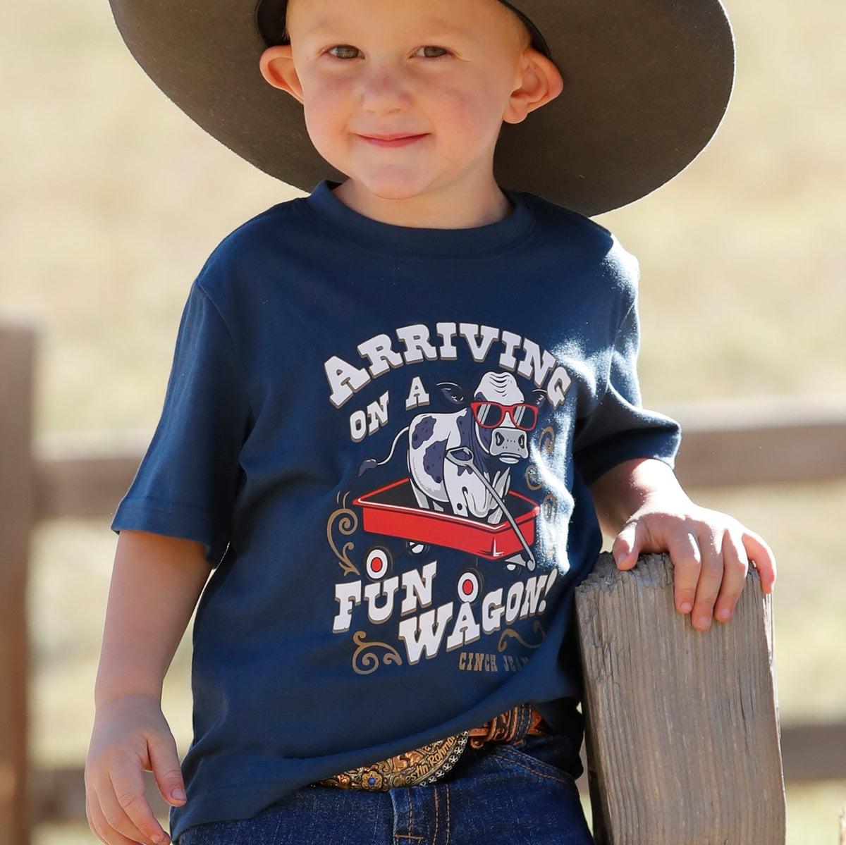 Cinch Baby & Toddler Fun Wagon T-Shirt in Navy