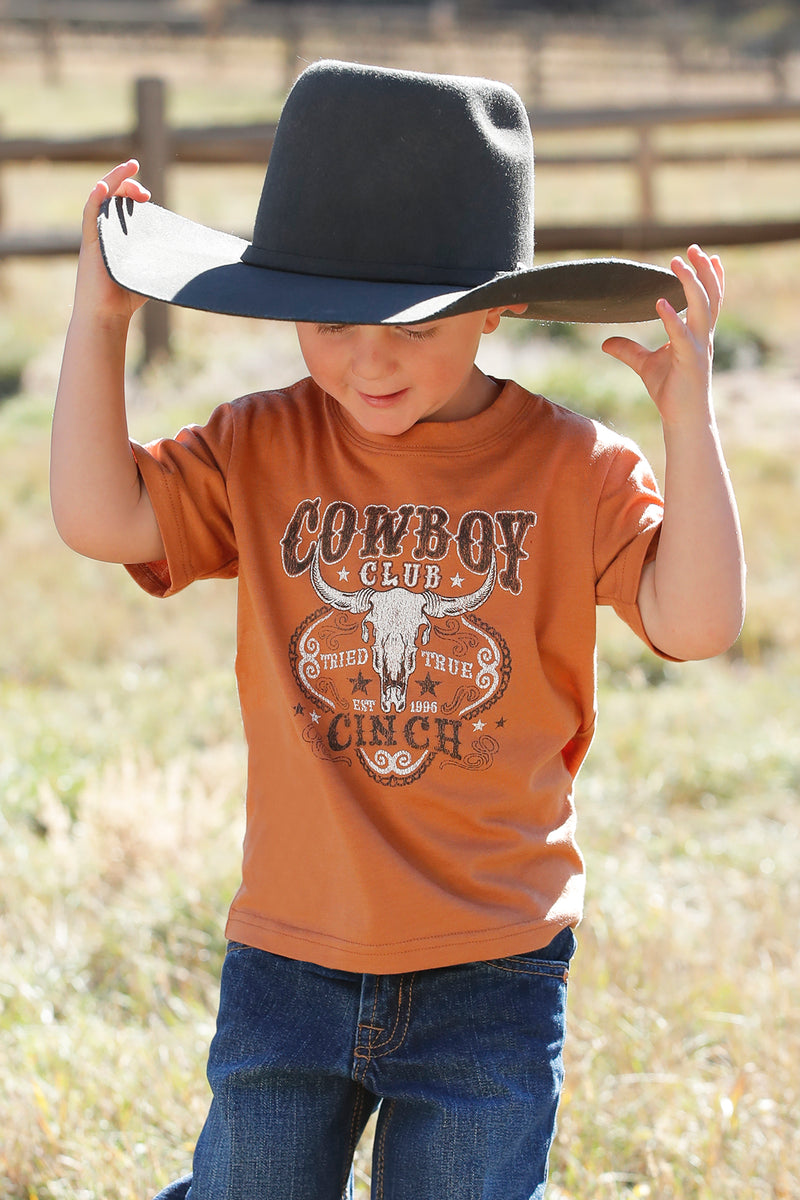 Cinch Baby & Toddler Boy's Cowboy Club T-Shirt in Gold