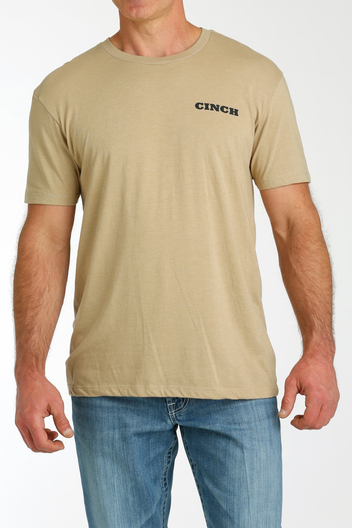 Cinch Men's Watering Hole Graphic Logo T-Shirt in Cream