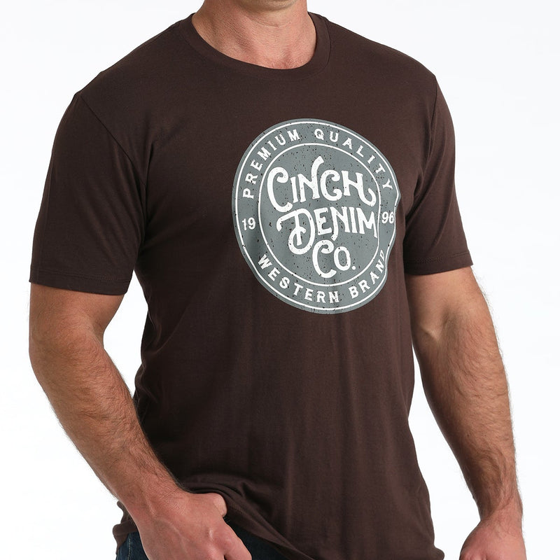 Cinch Men's Logo Graphic T-Shirt in Brown