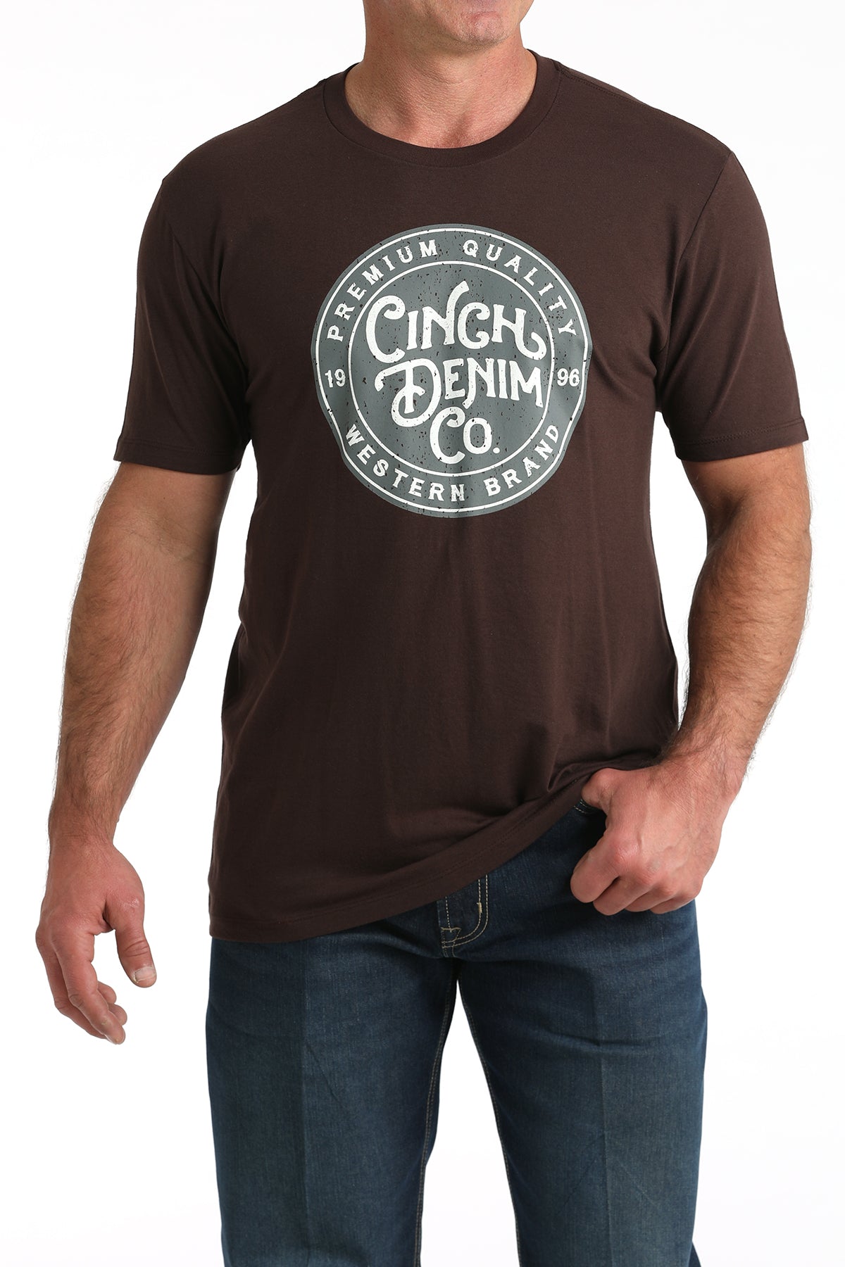 Cinch Men's Logo Graphic T-Shirt in Brown