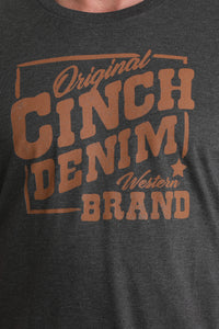 Cinch Men's Denim Brand Graphic T-Shirt in Charcoal