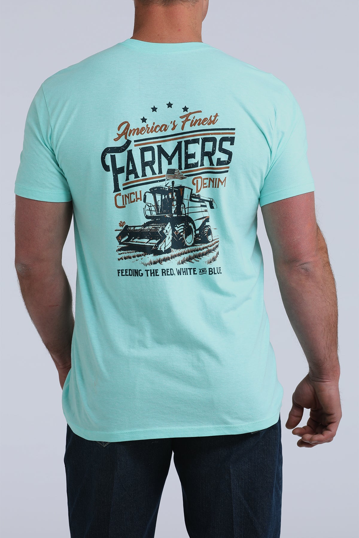 Cinch Men's Finest Farmers Graphic T-Shirt in Blue