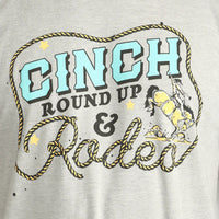 Cinch Men's "Cinch Round Up" Graphic T-Shirt in Gray